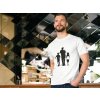 mockup of a bearded man wearing a tee in a restaurant a8590