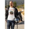 t shirt mockup featuring a biker carrying his helmet 31785