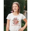 t shirt mockup of a teen girl playing with a flower 45043 r el2