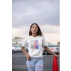 unisex tee mockup of a woman in a mall parking lot 23066 (2)