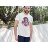 t shirt mockup featuring a bearded man posing at an urban park 28212