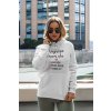 mockup of a woman with a pullover hoodie posing by a tall building 3549 el1