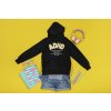 girl s outfit mockup featuring a hoodie placed by colorful school supplies m1258