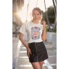 mockup of a stylish woman wearing a t shirt at sunset 26650