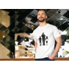 mockup of a bearded man wearing a tee in a restaurant a8590