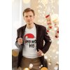 bella canvas tee mockup of a man posing in a xmas decorated setting m30462