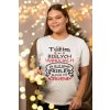 bella canvas t shirt mockup of a woman posing with christmas lights m30414