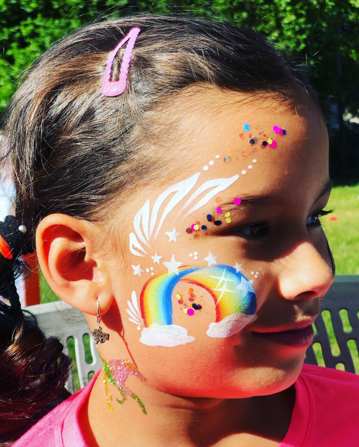 Motiv duha malování na obličej facepainting