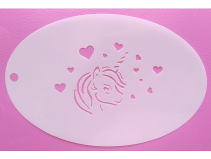 JEDNOROŽEC hlava šablona