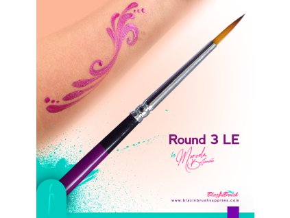 Kulatý štětec Round #3 LE BLAZIN BRUSH na malování na obličej