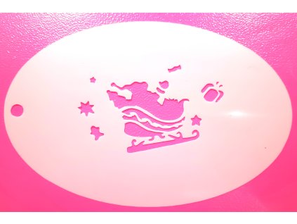 SANTA na saních šablona