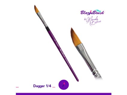 PLOCHÝ štětec DAGGER 1/4 LE BLAZIN BRUSH na malování na obličej