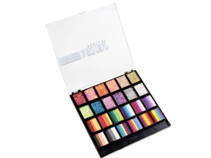 Paleta farieb a trblietok Fusion ONE STROKE & GLITTER RAINBOW PARTY