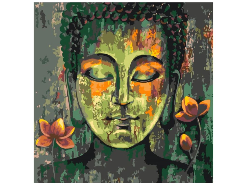 Malování podle čísel - GULISTAAN - BUDDHA V ZELENÉ