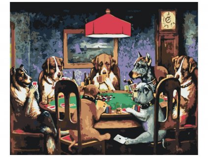 Malování podle čísel - PSÍ POKER