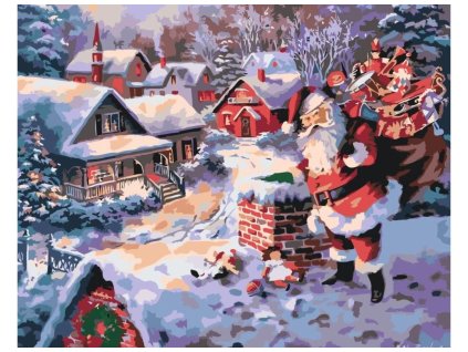 Malování podle čísel - SANTA CLAUS S DÁRKY