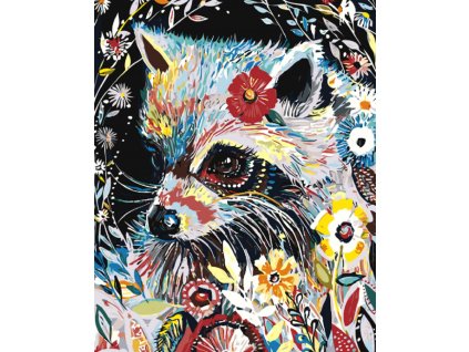 Malování podle čísel - MÝVAL S KVĚTY (Rozměr 60x80 cm, Rámování vypnuté plátno na rám)
