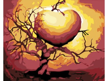 Malování podle čísel - SRDCE VE STROMĚ (Rozměr 60x80 cm, Rámování bez rámu a bez vypnutí plátna)
