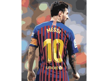 Malování podle čísel - MESSI (Rozměr 60x80 cm, Rámování vypnuté plátno na rám)