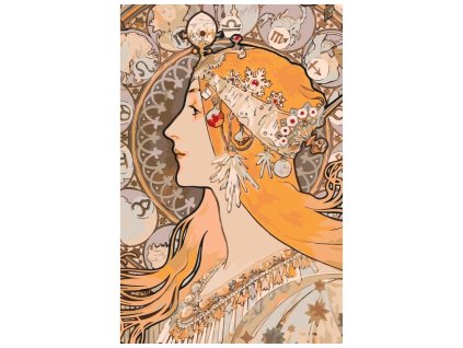 Malování podle čísel - A.MUCHA - ZVĚROKRUH