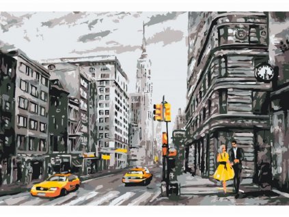 Malování podle čísel - ČERNOŽLUTÝ NY
