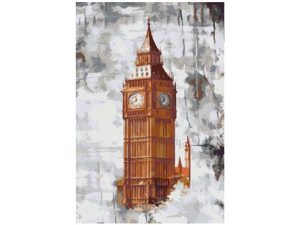 Malování podle čísel - BIG BEN V MLZE