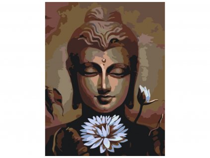 Malování podle čísel - BUDDHA S KVĚTINOU