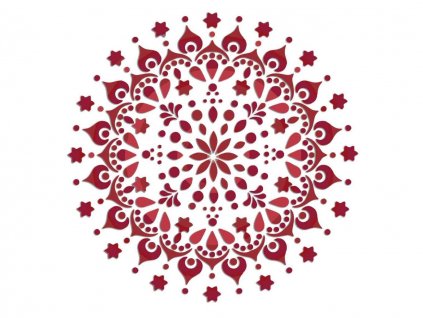 Malování podle čísel - MANDALA ČERVENO-BÍLÁ