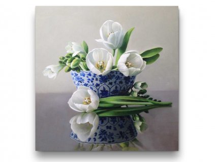 Fotoobraz - PIETER WAGEMANS - BÍLÉ FRÉZIE A TULIPÁNY