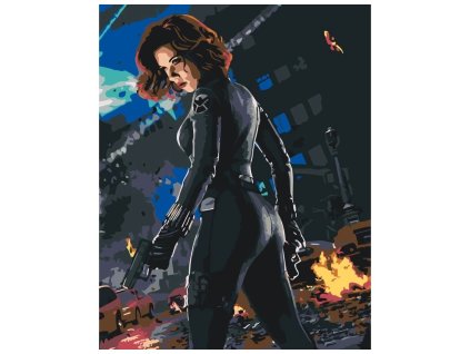 Malování podle čísel - AVENGERS - BLACK WIDOW