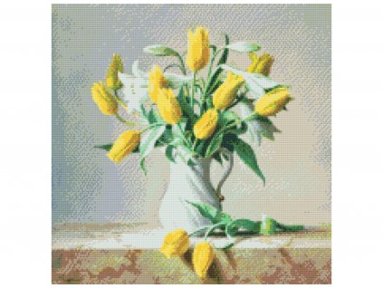 Diamantové malování - PIETER WAGEMANS - ŽLUTÉ TULIPÁNY