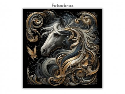 Fotoobraz - KŮŇ S ORNAMENTY