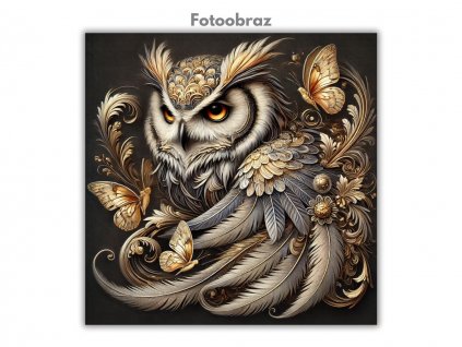 Fotoobraz - SOVA S ORNAMENTY