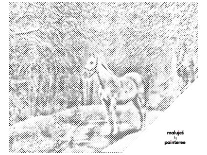 Tečkování - AGNIESZKA MLECZEK - BÍLÝ KŮŇ V ZASNĚŽENÉ KRAJINĚ