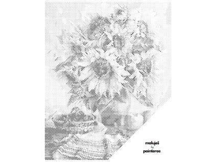 Tečkování - KYTICE SLUNEČNIC PODZIMNĚ LADĚNÁ