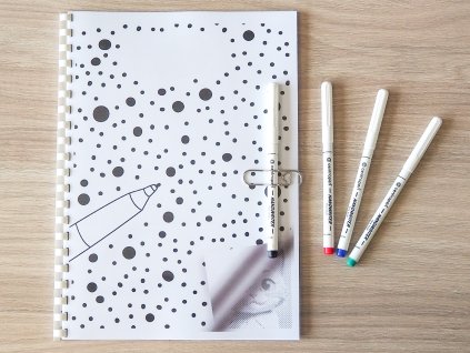 Tečkovací sešit - Zvířata (Varianta 4 barvy (Černá, Modrá, Zelená, Červená))