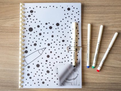 Tečkovací sešit - Halloween (Varianta 4 barvy (Černá, Modrá, Zelená, Červená))