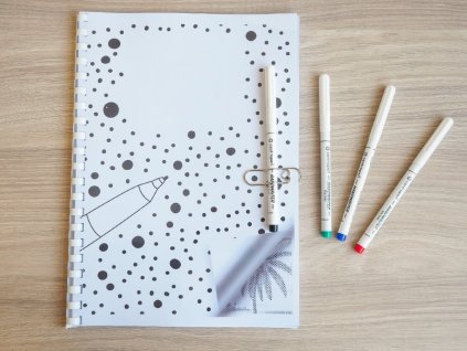 Tečkovací sešit - Léto (Varianta 4 barvy (Černá, Modrá, Zelená, Červená))