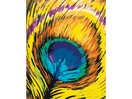 Malování podle čísel - PAVÍ BRK (Rozměr 60x80 cm, Rámování vypnuté plátno na rám)