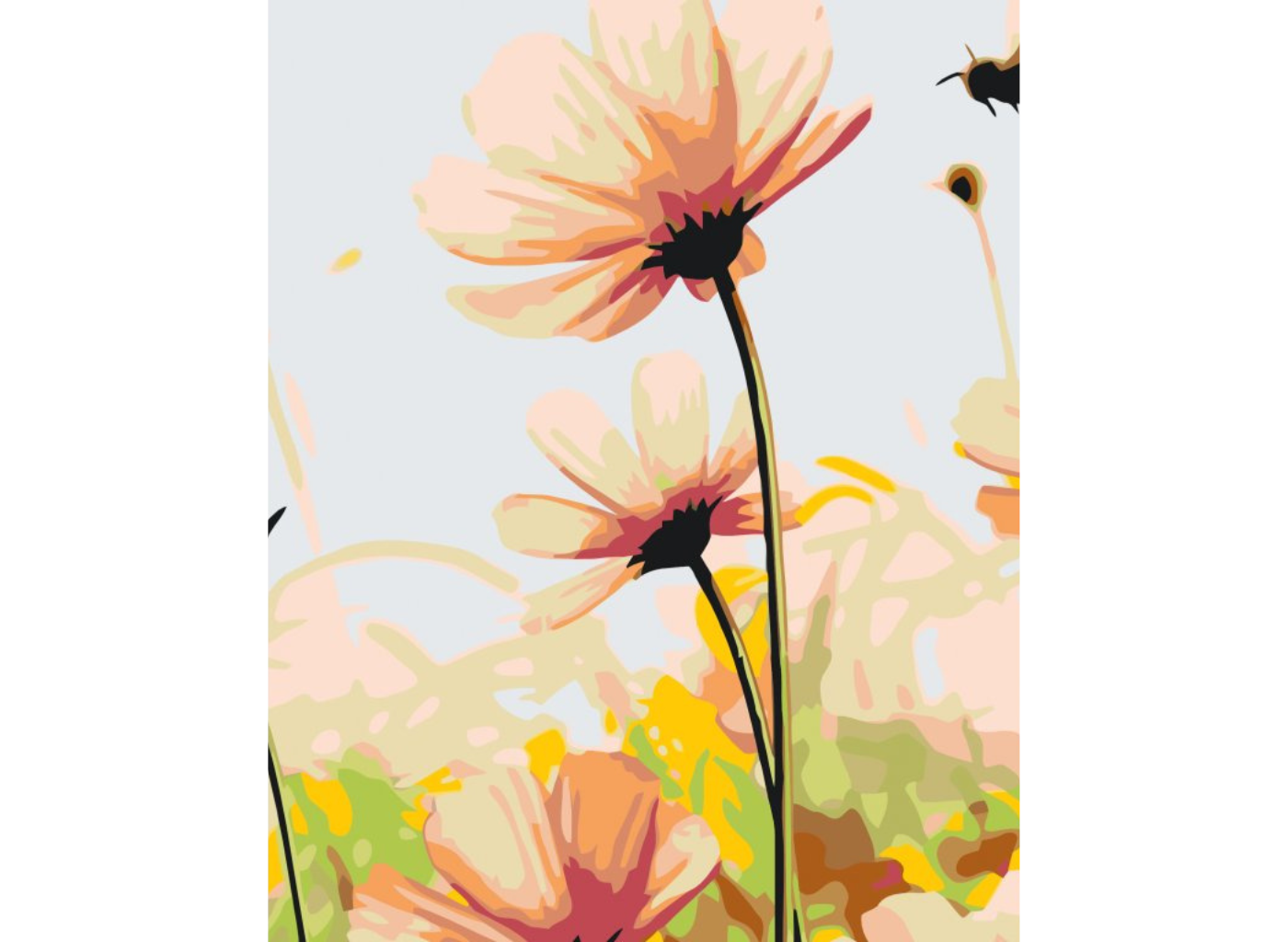 MALUJEŠ Malování podle čísel - KVĚTY NA LOUCE Rozměr: 60x80 cm, Rámování: vypnuté plátno na rám