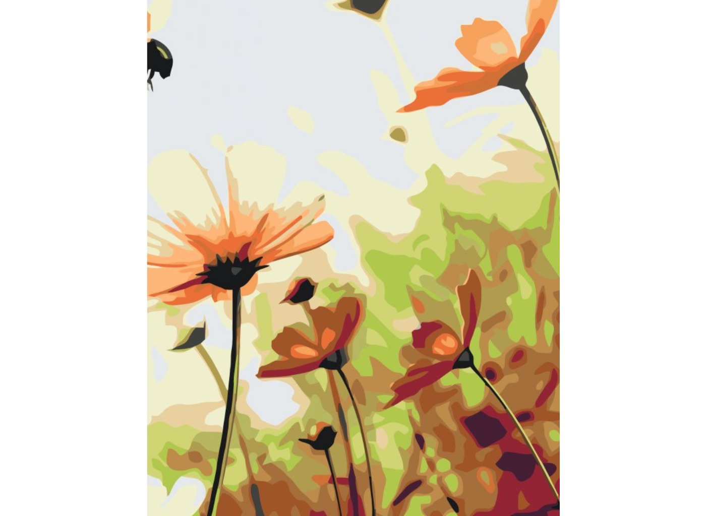 MALUJEŠ Malování podle čísel - KVĚTINOVÁ LOUKA Rozměr: 40x50 cm, Rámování: vypnuté plátno na rám