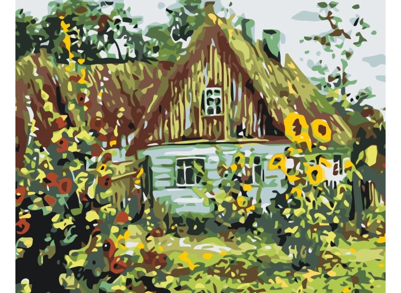 MALUJEŠ Malování podle čísel - CHALUPA SE ŠINDELOVOU STŘECHOU Rozměr: 30 x 40 cm, Rámování: bez rámu a bez vypnutí plátna