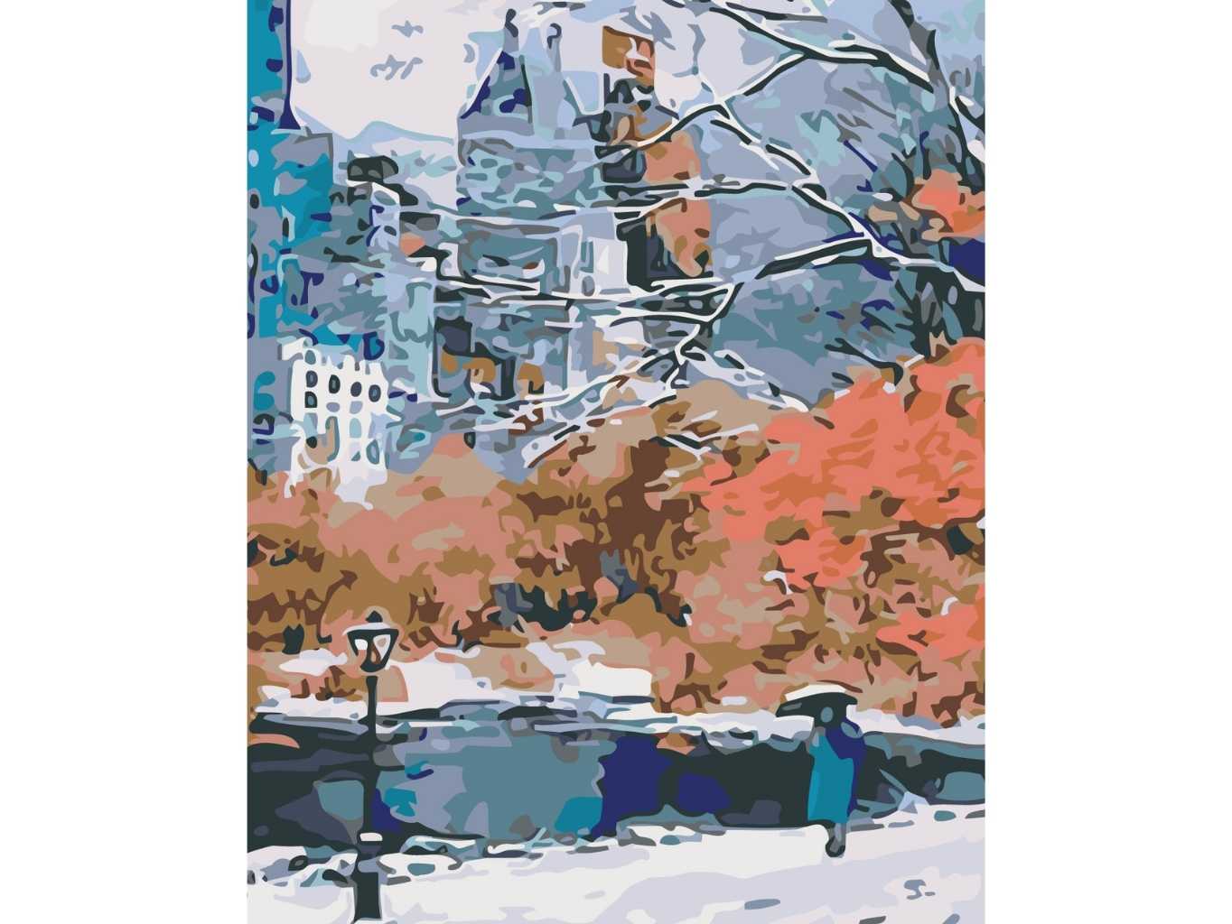 Levně Malování podle čísel - PARK V NEW YORKU Rozměr: 60x80 cm, Rámování: vypnuté plátno na rám