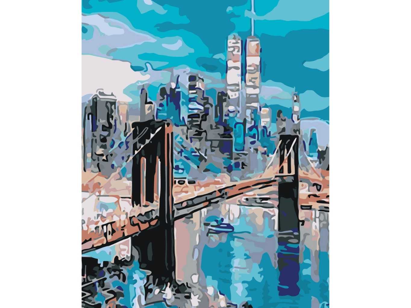 MALUJEŠ Malování podle čísel - BROOKLYNSKÝ MOST Rozměr: 30x40 cm, Rámování: vypnuté plátno na rám
