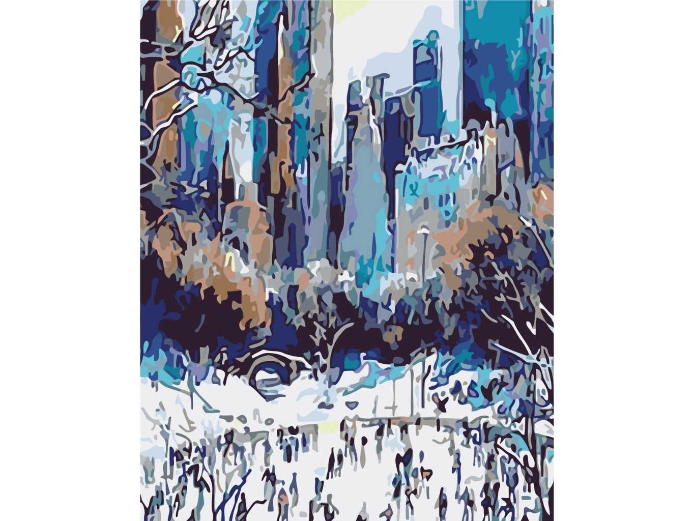 MALUJEŠ Malování podle čísel - BRUSLENÍ V NEW YORKU Rozměr: 40x50 cm, Rámování: bez rámu a bez vypnutí plátna