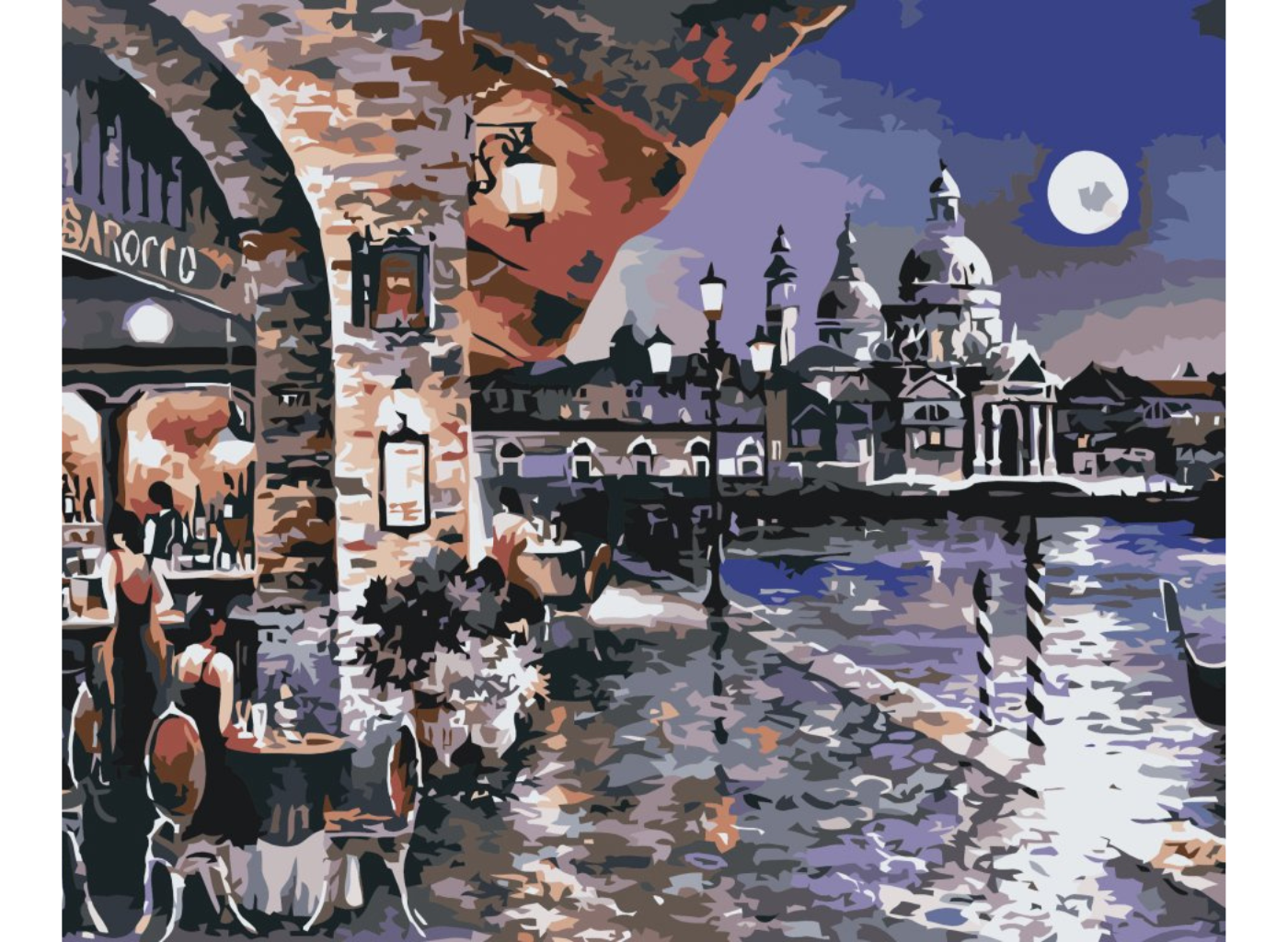 MALUJEŠ Malování podle čísel - NOČNÍ BENÁTKY Rozměr: 30x40 cm, Rámování: vypnuté plátno na rám