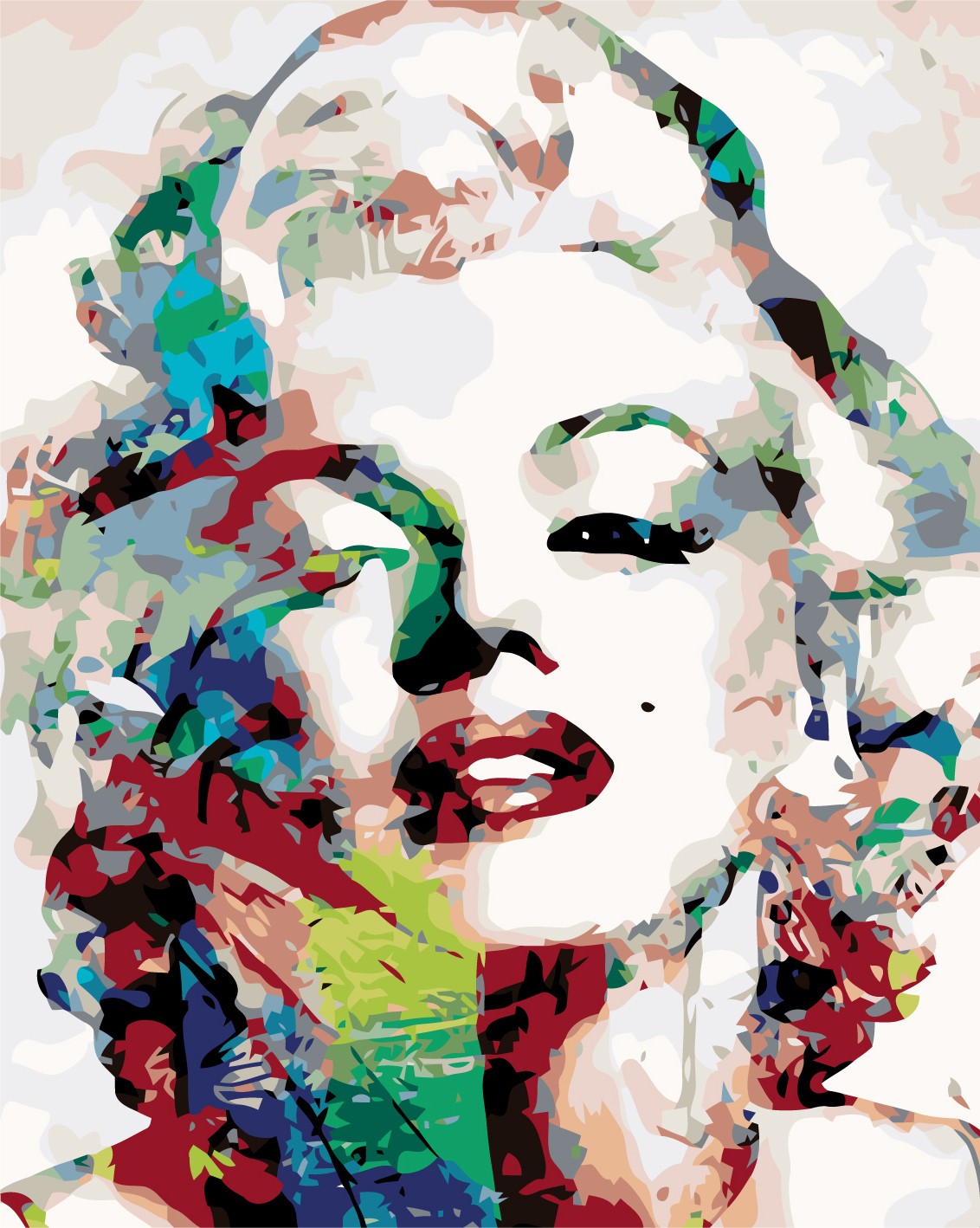 MALUJEŠ Malování podle čísel - MARILYN MONROE Rozměr: 60x80 cm, Rámování: vypnuté plátno na rám