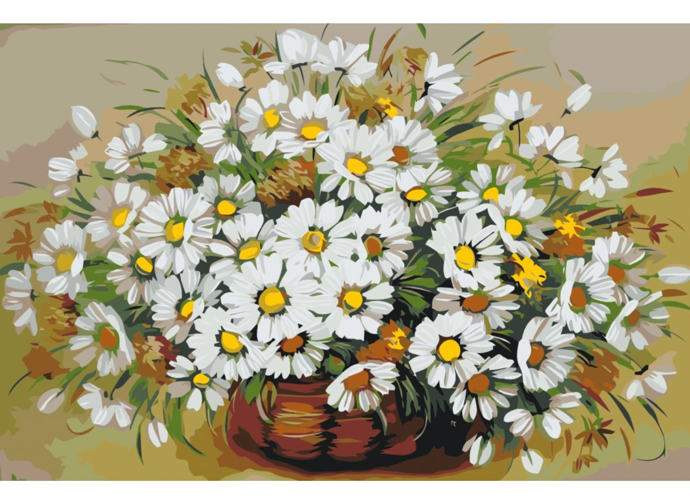 MALUJEŠ Malování podle čísel - KYTIČKA KOPRETIN Rozměr: 60x80 cm, Rámování: bez rámu a bez vypnutí plátna