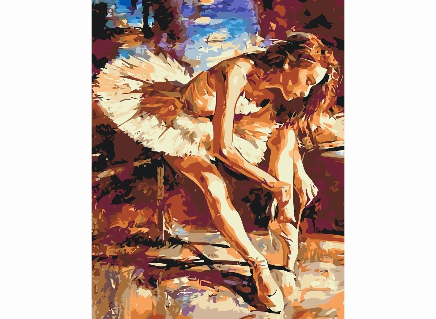 MALUJEŠ Malování podle čísel - BALETKA Rozměr: 60 x 80 cm, Rámování: bez rámu a bez vypnutí plátna