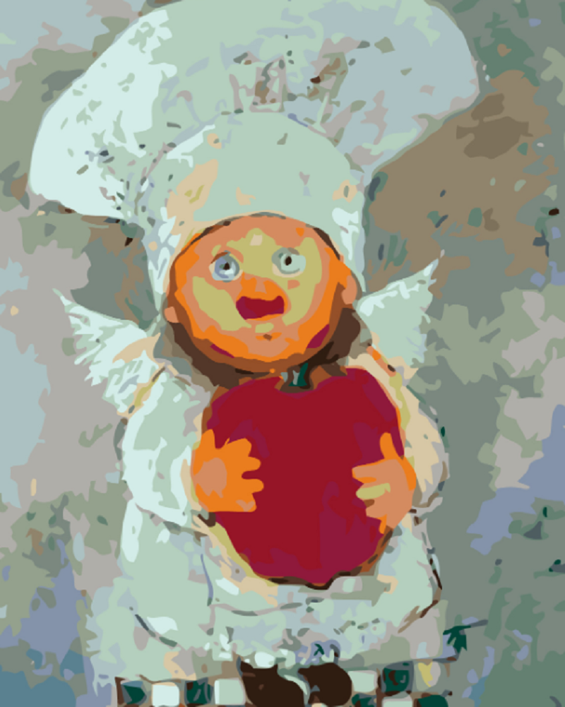 MALUJEŠ Malování podle čísel - KUCHAŘ S DÝNÍ Rozměr: 80x100 cm, Rámování: bez rámu a bez vypnutí plátna
